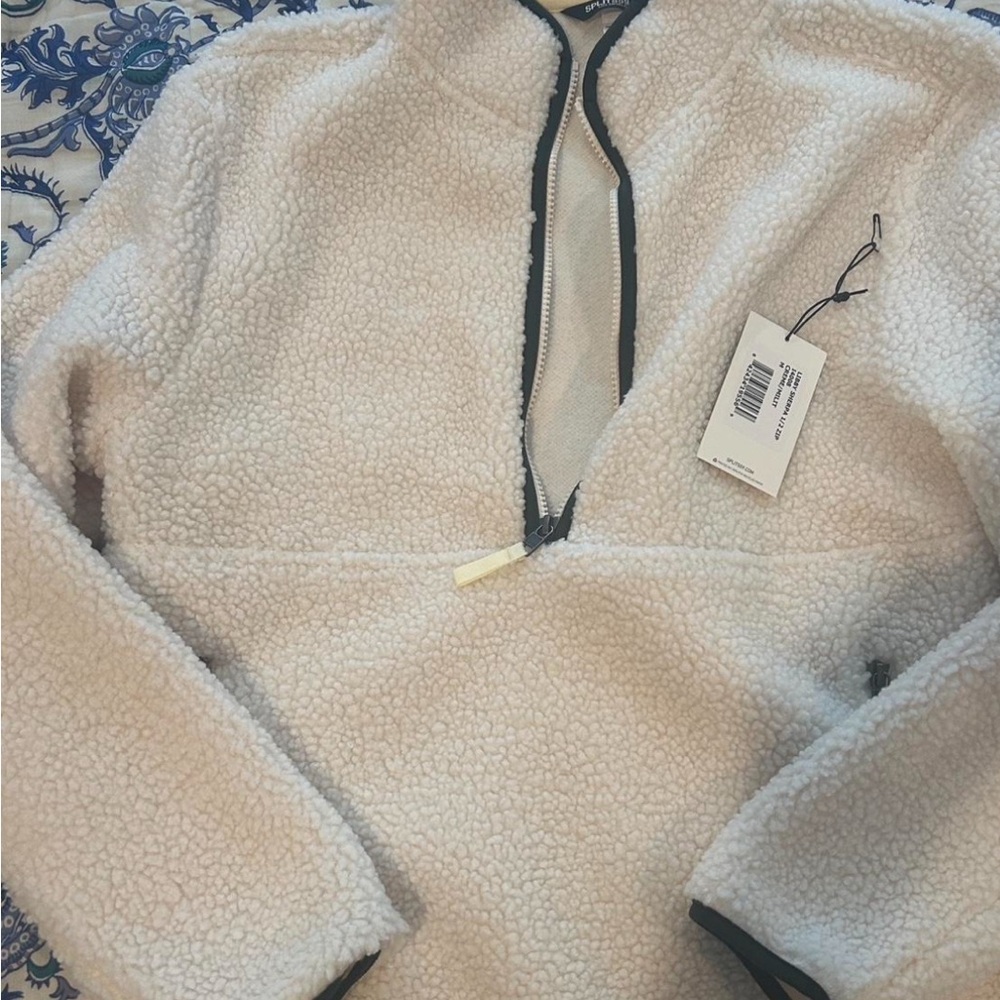 Splits59 Cream Sherpa Fleece Jacket